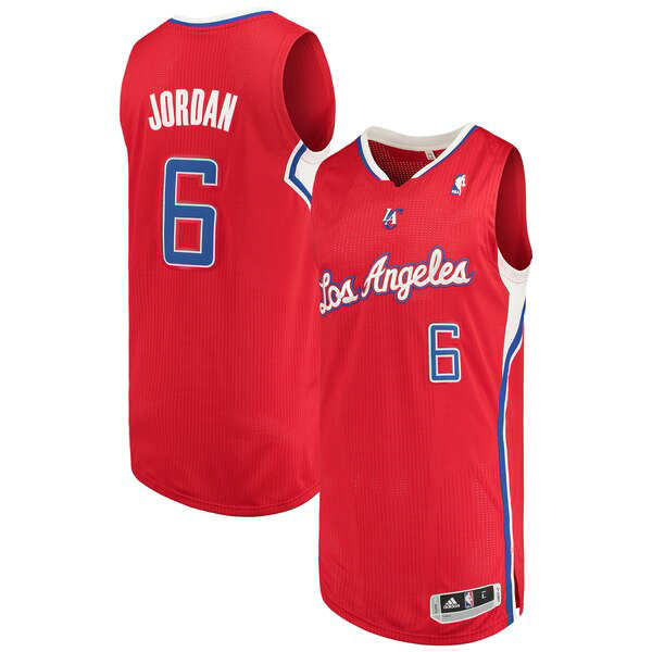 Maillot nba Los Angeles Clippers adidas Homme DeAndre Jordan 6 Rouge